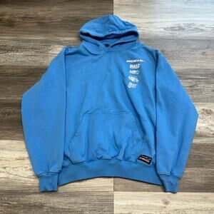 Mr. Beast Hoodie Blue Mens S Cotton Knit Motorsports Sweatshirt Hoodie Graphic